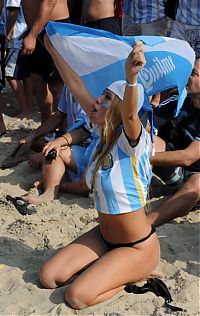 Sport and Fitness: cute football fan girls