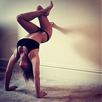 Sport and Fitness: flexible gymnastic girl