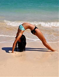 Sport and Fitness: flexible gymnastic girl