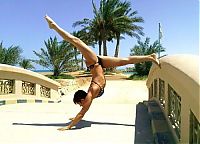 Sport and Fitness: flexible gymnastic girl