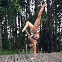 Sport and Fitness: flexible gymnastic girl