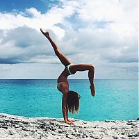 Sport and Fitness: flexible gymnastic girl