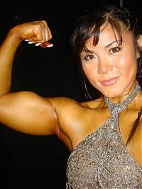 Sport and Fitness: Tomoko Kanda, strong fitness bodybuilding girl