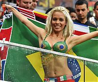 Sport and Fitness: cute football fan girls