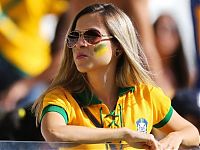 Sport and Fitness: cute football fan girls