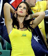 Sport and Fitness: cute football fan girls