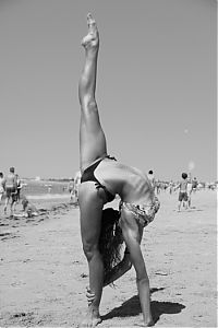 Sport and Fitness: flexible gymnastic girl