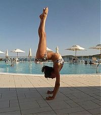 Sport and Fitness: flexible gymnastic girl