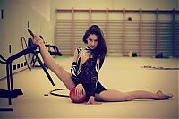 Sport and Fitness: flexible gymnastic girl