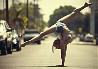 Sport and Fitness: flexible gymnastic girl