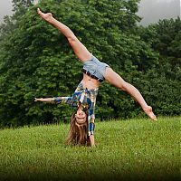 Sport and Fitness: flexible gymnastic girl