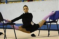 Sport and Fitness: flexible gymnastic girl