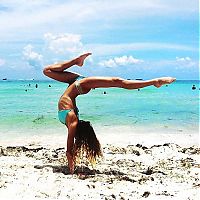 Sport and Fitness: flexible gymnastic girl