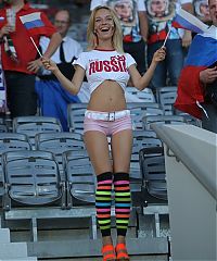 Sport and Fitness: cute football fan girls