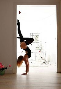 Sport and Fitness: flexible gymnastic girl