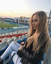 Sport and Fitness: cute football fan girls