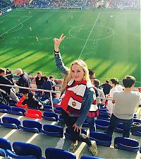 Sport and Fitness: cute football fan girls