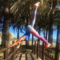 Sport and Fitness: flexible gymnastic girl