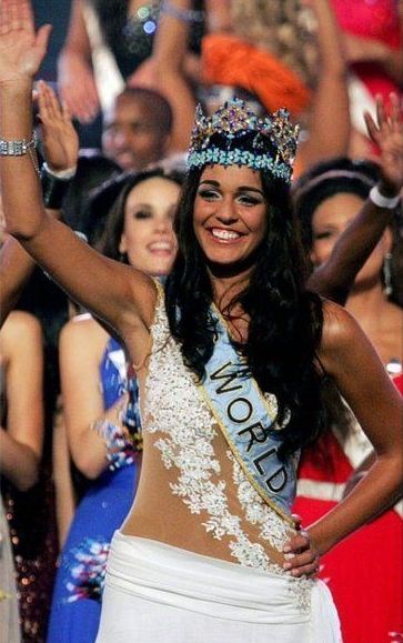 Kaiane Aldorino, from Gibraltar, 23 year old winner of the contest Miss World 2009