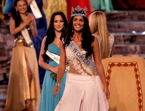 Kaiane Aldorino, from Gibraltar, 23 year old winner of the contest Miss World 2009