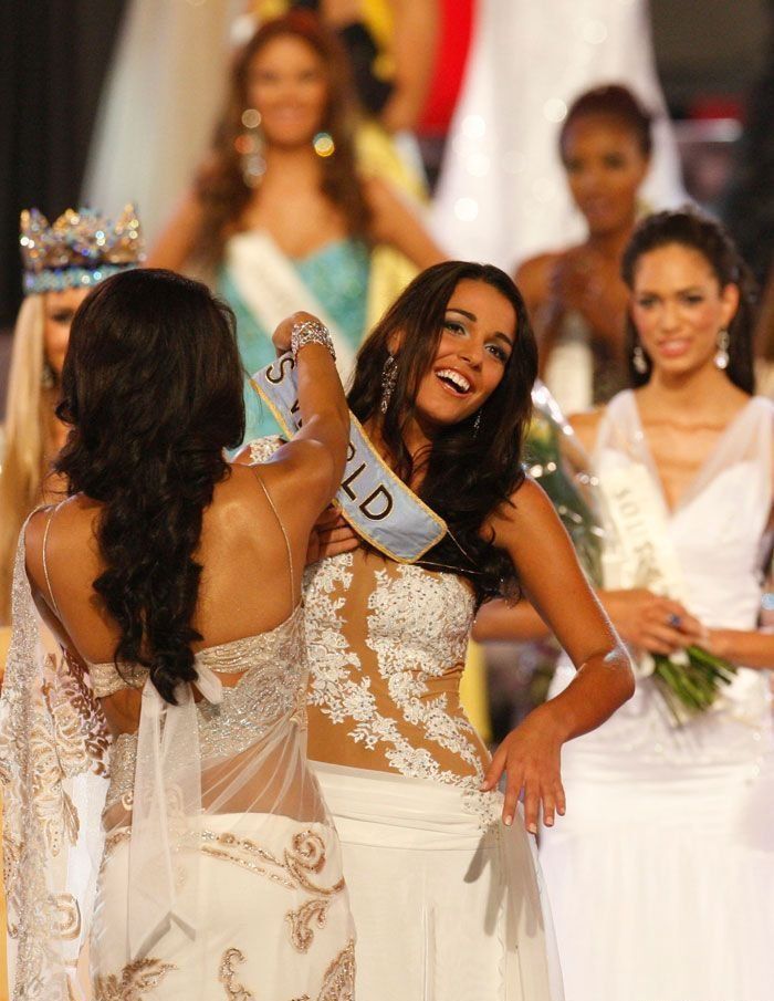 Kaiane Aldorino, from Gibraltar, 23 year old winner of the contest Miss World 2009