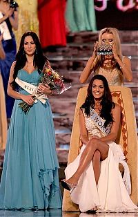 Celebrities: Kaiane Aldorino, from Gibraltar, 23 year old winner of the contest Miss World 2009