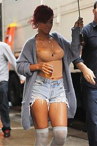 Celebrities: Robyn Rihanna Fenty, What's my name music video set, Tribeca, Manhattan, New York City, United States