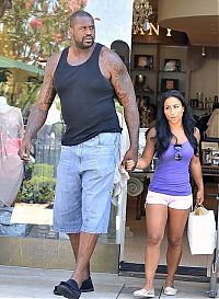 Celebrities: Nicole Hoopz Alexander with Shaquille O'Neal