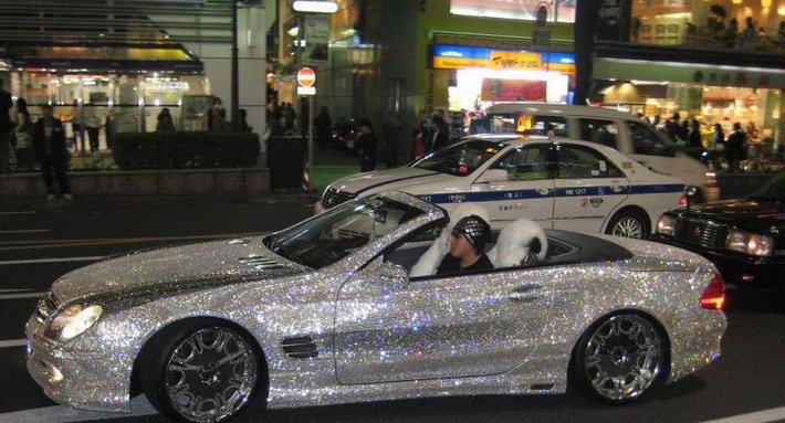 Mercedes SL600 with 300,000 Swarovski crystals