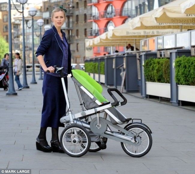 stroller and bike