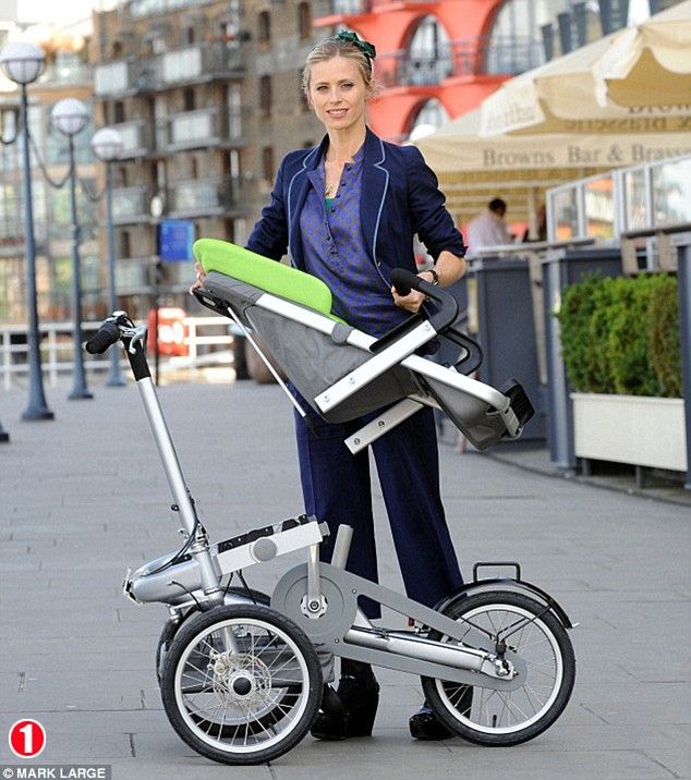 stroller and bike