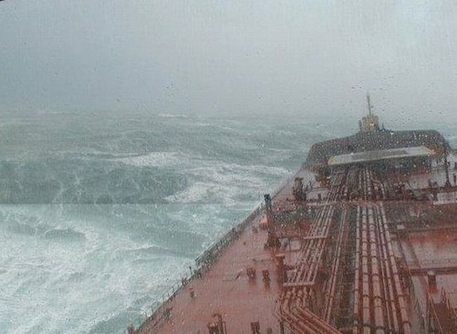 ship in a storm