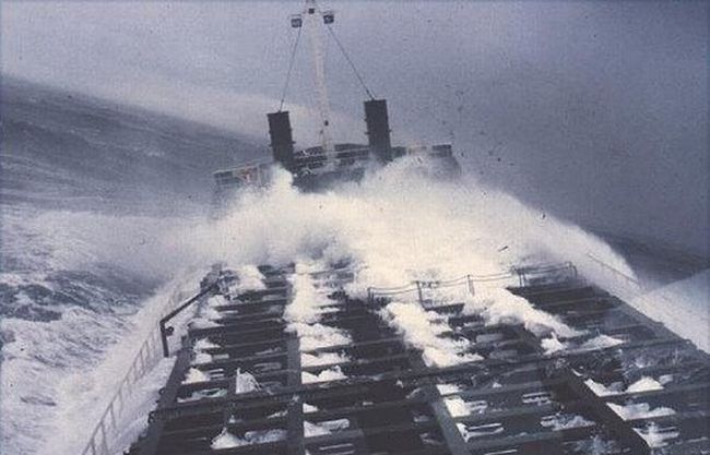 ship in a storm