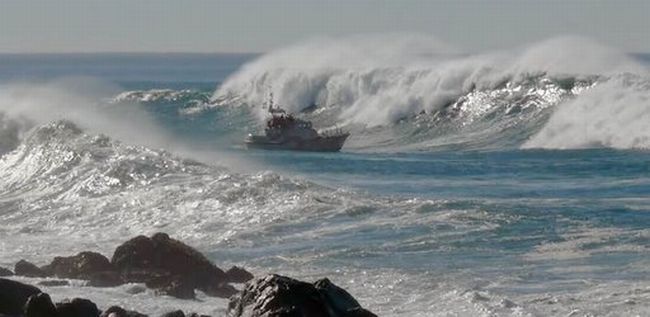 ship in a storm