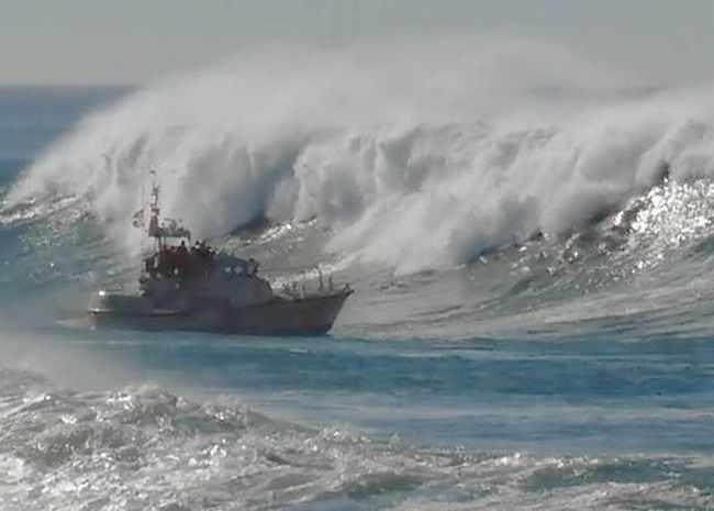 ship in a storm