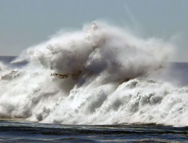 ship in a storm