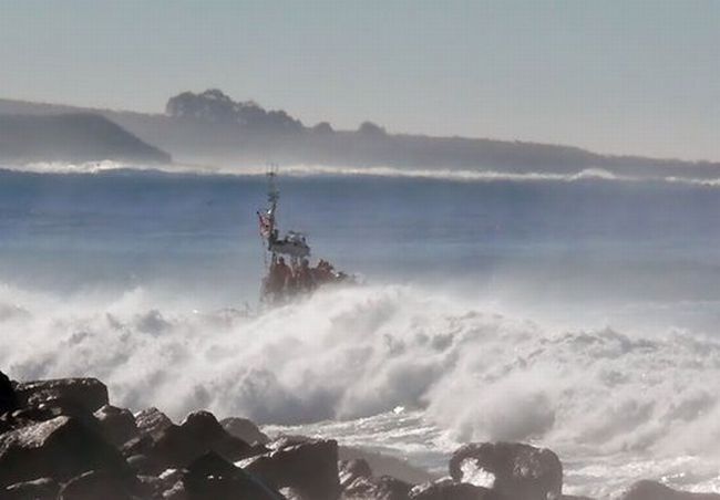 ship in a storm