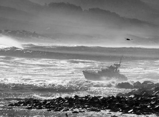 ship in a storm