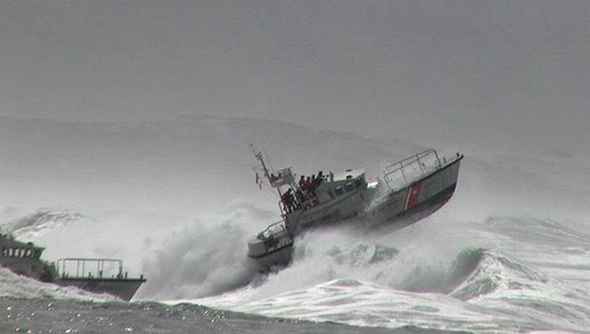 ship in a storm