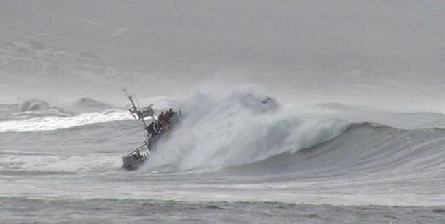 ship in a storm