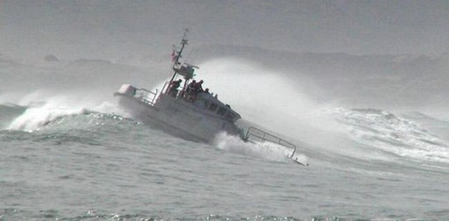 ship in a storm