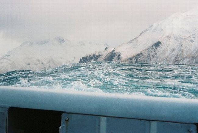 ship in a storm