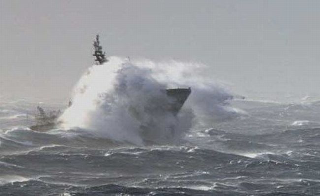 ship in a storm