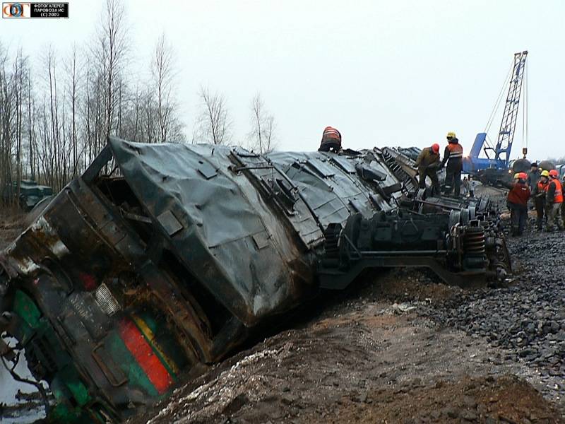 Ж д ч п. Крушение поезда на перегоне Листвянка перевес.