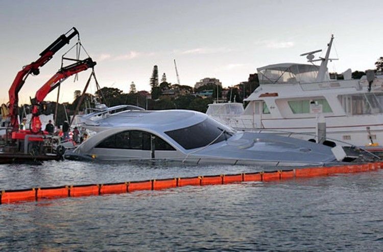 sunk yachts