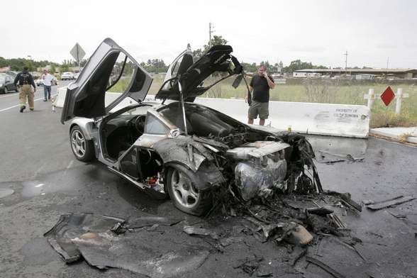 McLaren F1 for 2 million dollars burned, Santa Roca, California, United States