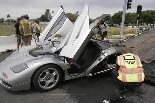 McLaren F1 for 2 million dollars burned, Santa Roca, California, United States