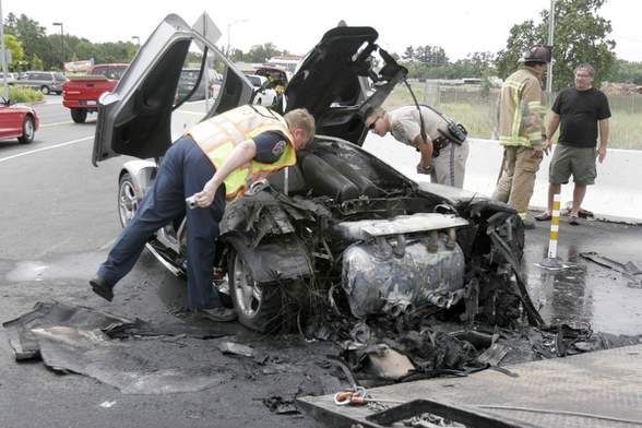 McLaren F1 for 2 million dollars burned, Santa Roca, California, United States