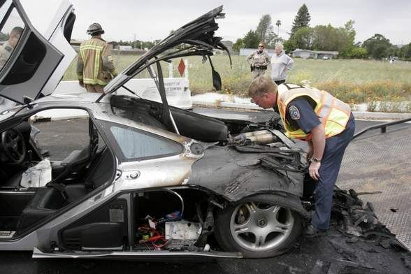 McLaren F1 for 2 million dollars burned, Santa Roca, California, United States