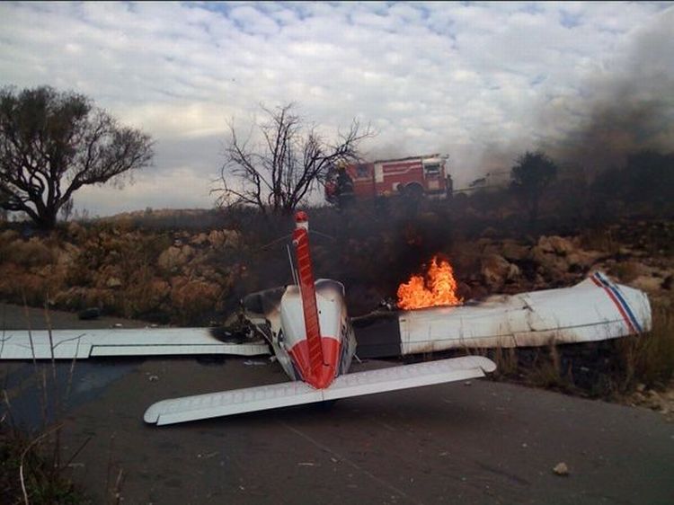 the plane fell on a jeep